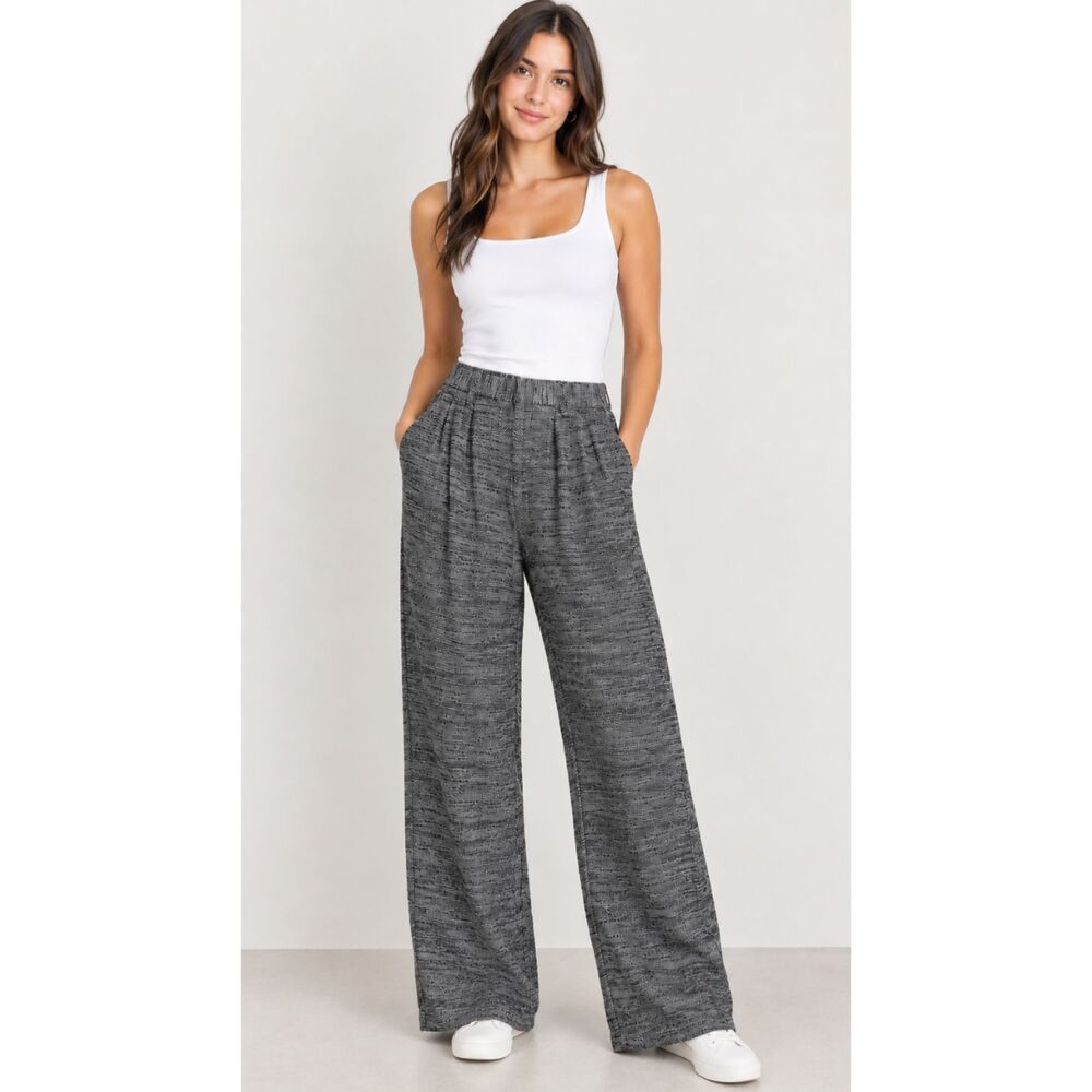 UO Urban Outfitters Chevron Wide Leg Pleated Trouser Pants Women's Size Small